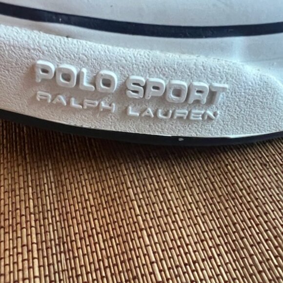 Polo Ralph Lauren Vintage Polo Sport Navy Suede Sneakers - Women's Size 7.5 - Picture 8 of 14